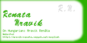 renata mravik business card