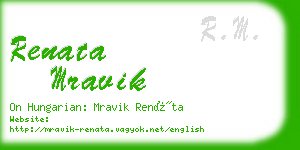 renata mravik business card